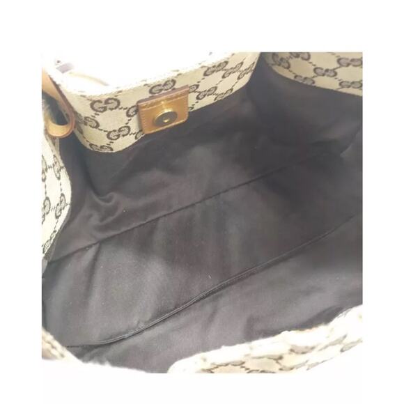 Gucci GG Leather Bell Handle Vintage EUC - Picture 6 of 8